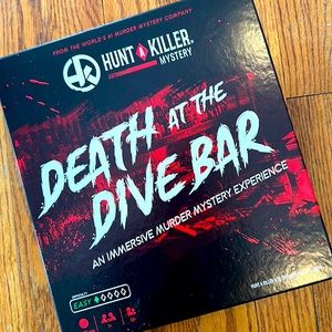 NEW! Mystery Game Hunt a Killer Game “Death at the Dive Bar” Rated Easy Age 14